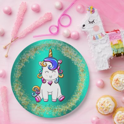Colorful Glitter Unicorn Birthday