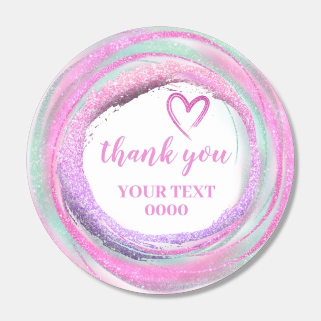 Colorful Glitter Unicorn Life Saver® Mints (Sticker)