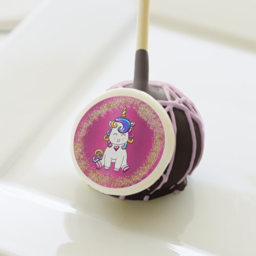 Colorful Glitter Unicorn Pink Cake Pops