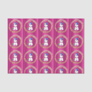 Colorful Glitter Unicorn Pink Tissue Paper
