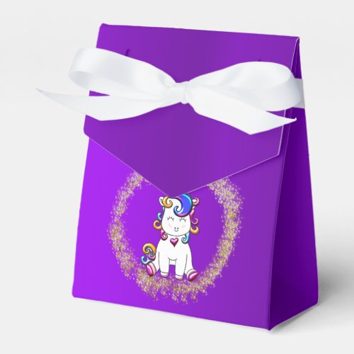 Colorful Glitter Unicorn Purple Birthday