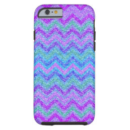 Colorful Glitter Zigzag Chevron Geometric Pattern Tough iPhone 6 Case