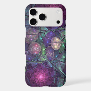 Colorful Glittering Modern Abstract Fractal Art iPhone 17 Pro Max Case