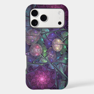 Colorful Glittering Modern Abstract Fractal Art iPhone 17 Pro Max Case