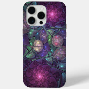 Colorful Glittering Modern Abstract Fractal Art iPhone 15 Pro Max Case
