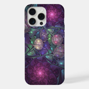 Colorful Glittering Modern Abstract Fractal Art iPhone 15 Pro Max Case