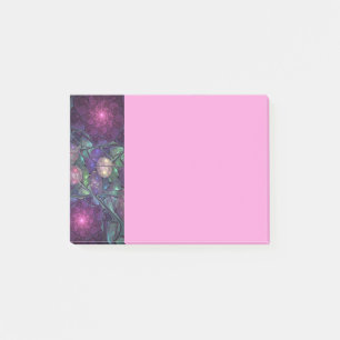 Colorful Glittering Modern Abstract Fractal Art Post-it Notes