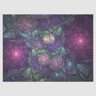 Colorful Glittering Modern Abstract Fractal Art Tissue Paper
