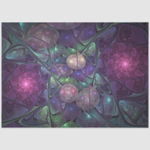 Colorful Glittering Modern Abstract Fractal Art Tissue Paper
