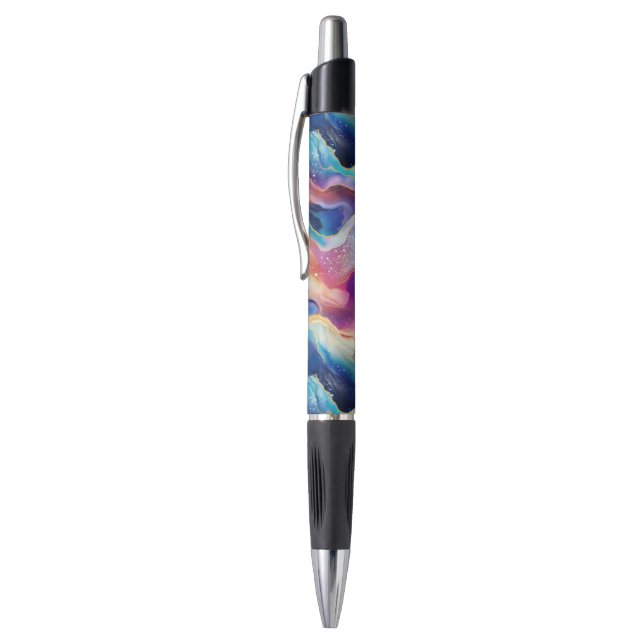 Colorful Glittery agate texture Pen (Top (Vertical))