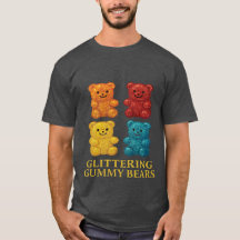 Colorful Glittery Gummy Bears Design