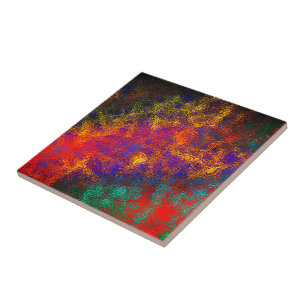Colorful Glossy Lights Ceramic Tile Abstract