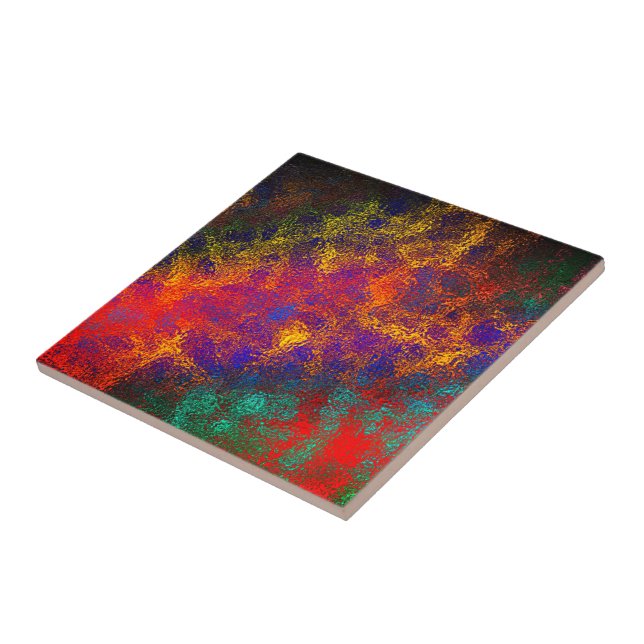 Colorful Glossy Lights Ceramic Tile Abstract (Side)
