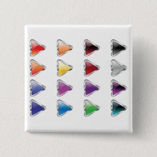 Colorful Glossy Metal Play Buttons