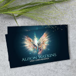 Colorful Glowing Angel Wings   Business Card at Zazzle