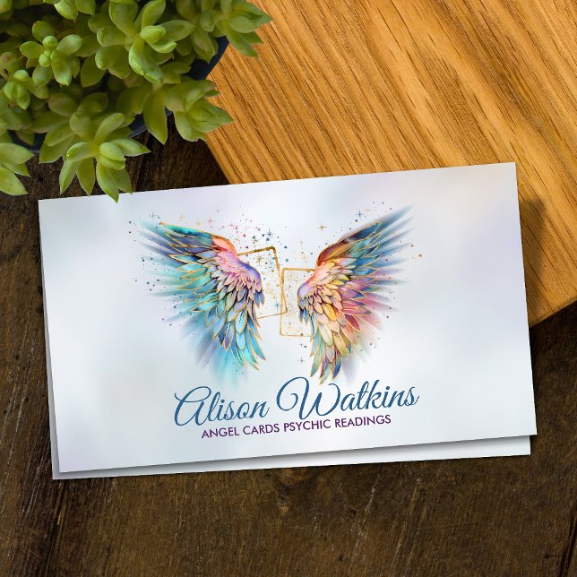 Colorful glowing Angel wings cards  (Creator Uploaded)
