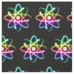 Colorful Glowing Atom (001) Fabric