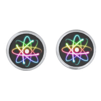 Colorful Glowing Atom Cufflinks