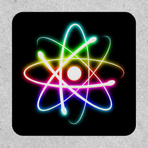 Colorful Glowing Atom Geek Gifts Patch
