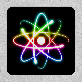 Colorful Glowing Atom | Geek Gifts Patch