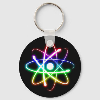 Colorful Glowing Atom | Geek Keychain