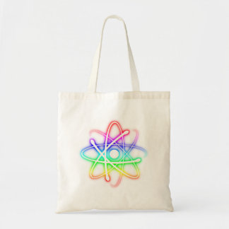 Colorful Glowing Atom | Geek Tote Bag
