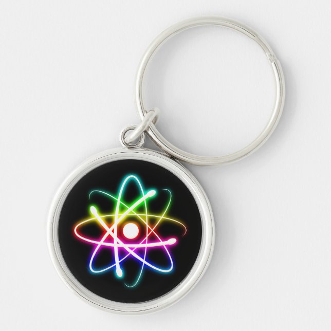Colorful Glowing Atom Keychain (Front)