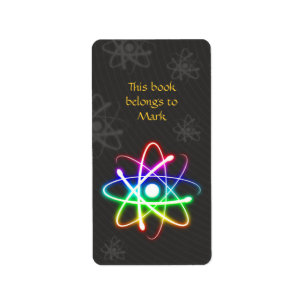 Colorful Glowing Atom Label