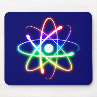 Colorful Glowing Atom Mouse Pad