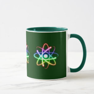 Colorful Glowing Atom - mug
