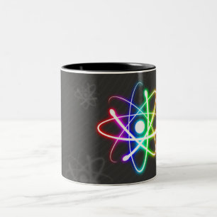 Colorful Glowing Atom - mug