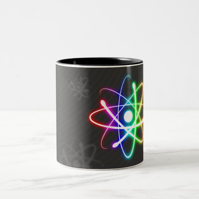 Colorful Glowing Atom - mug (Center)