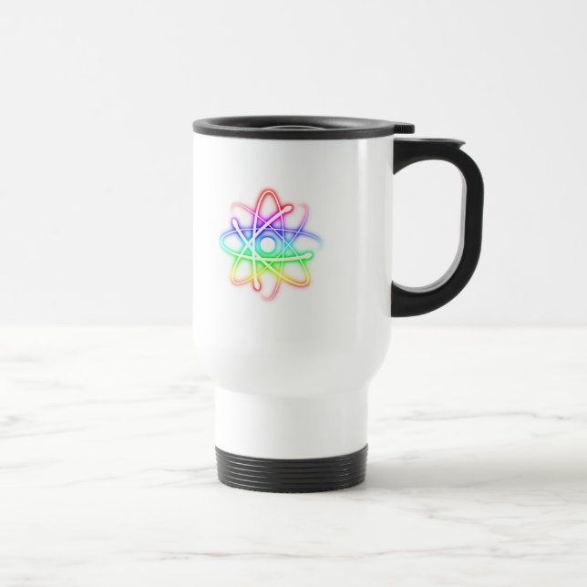 Colorful Glowing Atom - mug (Right)