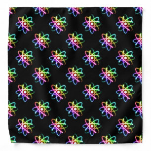 Colorful Glowing Atom Pattern Geek Gift Bandana