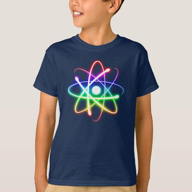 Colorful Glowing Atomic Power | Funny T-Shirt (Front)