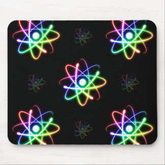 Colorful Glowing Atoms - mousepad