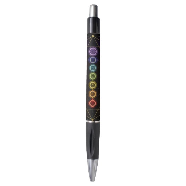 Colorful Glowing  Chakras Pen (Front Vertical)