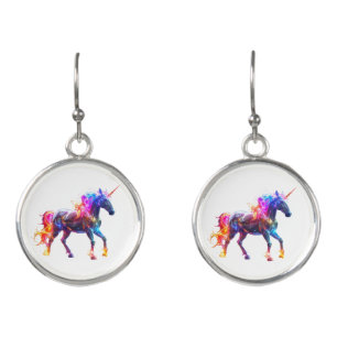Colorful Glowing Cute Unicorn Earrings