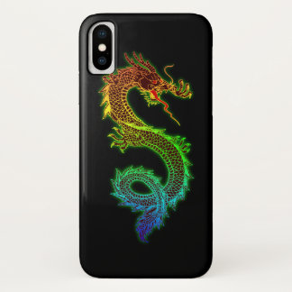 Colorful Glowing Dragon iPhone X Case