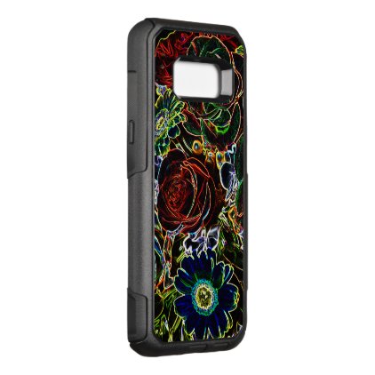 Colorful Glowing Edged Daisies and Roses OtterBox Commuter Samsung Galaxy S8+ Case