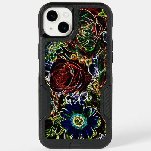 Colorful Glowing Edged Flower Cluster OtterBox iPhone 14 Plus Case