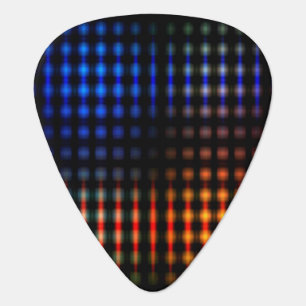 Colorful glowing lights guitar pick