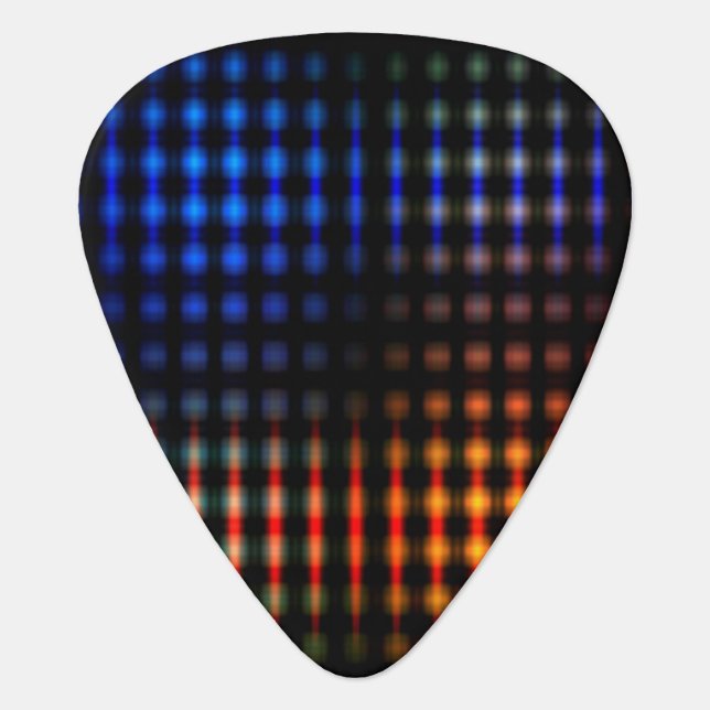 Colorful glowing lights guitar pick (Front)