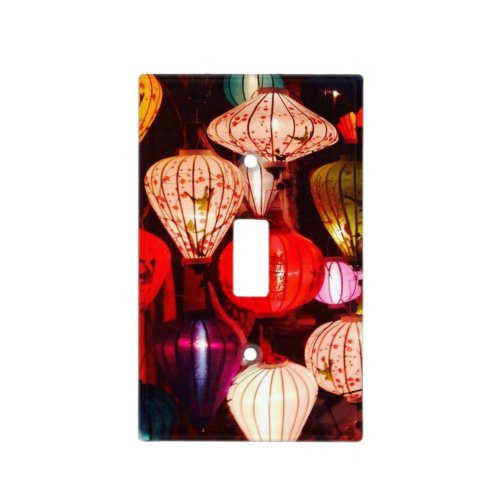 Colorful Glowing Ornate Lanterns Light Switch Cover