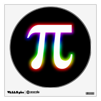 Colorful Glowing Pi | Math Wall Sticker