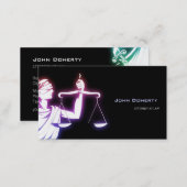 Colorful Glowing Temida | Lawyer Business Card (Front/Back)