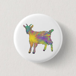 Colorful Goat Cute Pinback Button