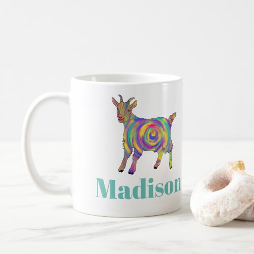 Colorful Goat Farm Animal Personalize  Coffee Mug