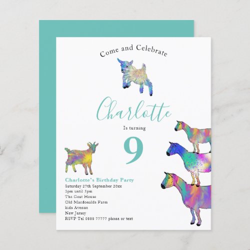 Colorful Goat Themed Birthday Party