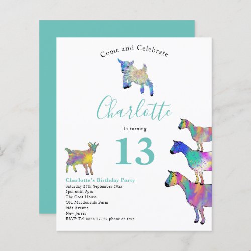 Colorful Goat Themed Birthday Party